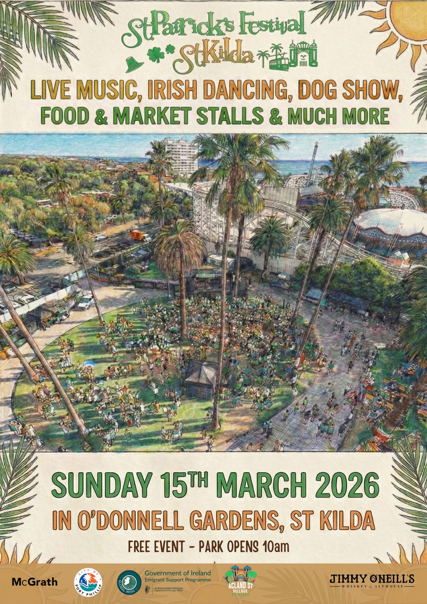 Melbourne St. Patrick's Day Festival 2026 Poster